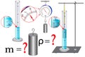 The physical task of studying the topic of measuring instruments is to calculate body mass and density